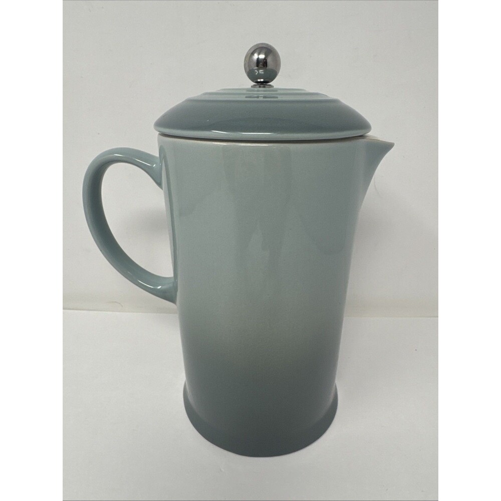 Le Creuset French Press Coffee Sea Salt 34 oz Stoneware Glazed Dishwasher Safe